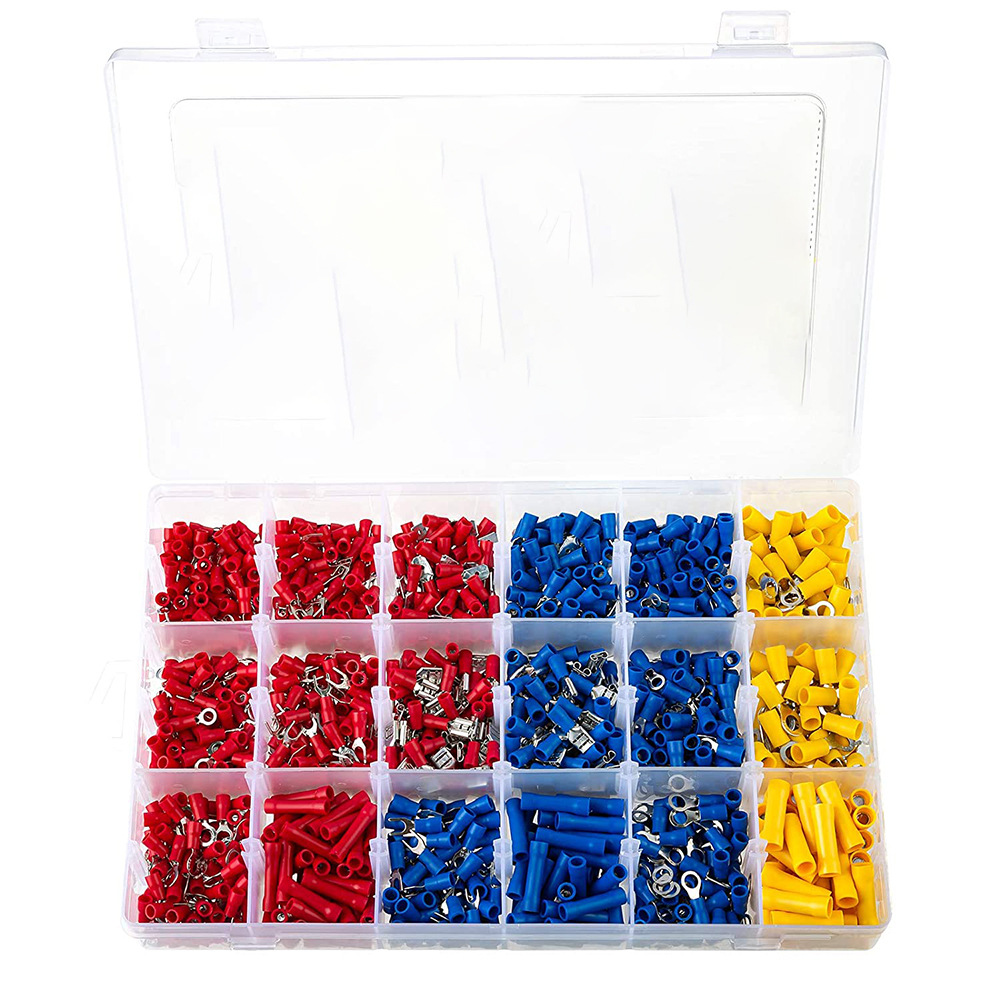 1200pcs Cold-pressed Terminal Block Combination Set18 Types Of Pre-ulated Crimped Copper Terminal Set
