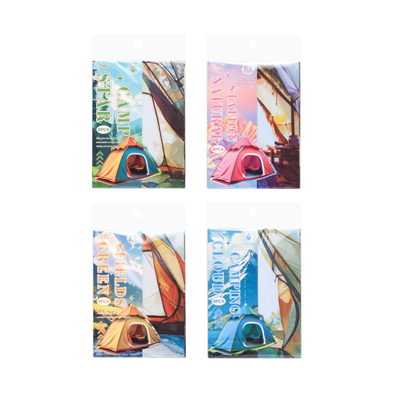 Montaña lejos cuenta sombra transparente pegatinas impermeables pet diy diario paisajismo pegatinas decorativas retro y pegatinas de papel