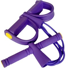 足踏み式家庭用腹筋運動器具、4本のチューブ付き多機能弾性ロープ、フィットネスヨガ補助器具、お腹痩せ