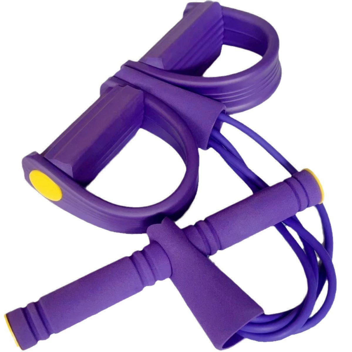 Многофункциональный эластичный трос для пресса с четырьмя трубками, имитирующий приседания, для фитнеса и йоги, для похудения живота