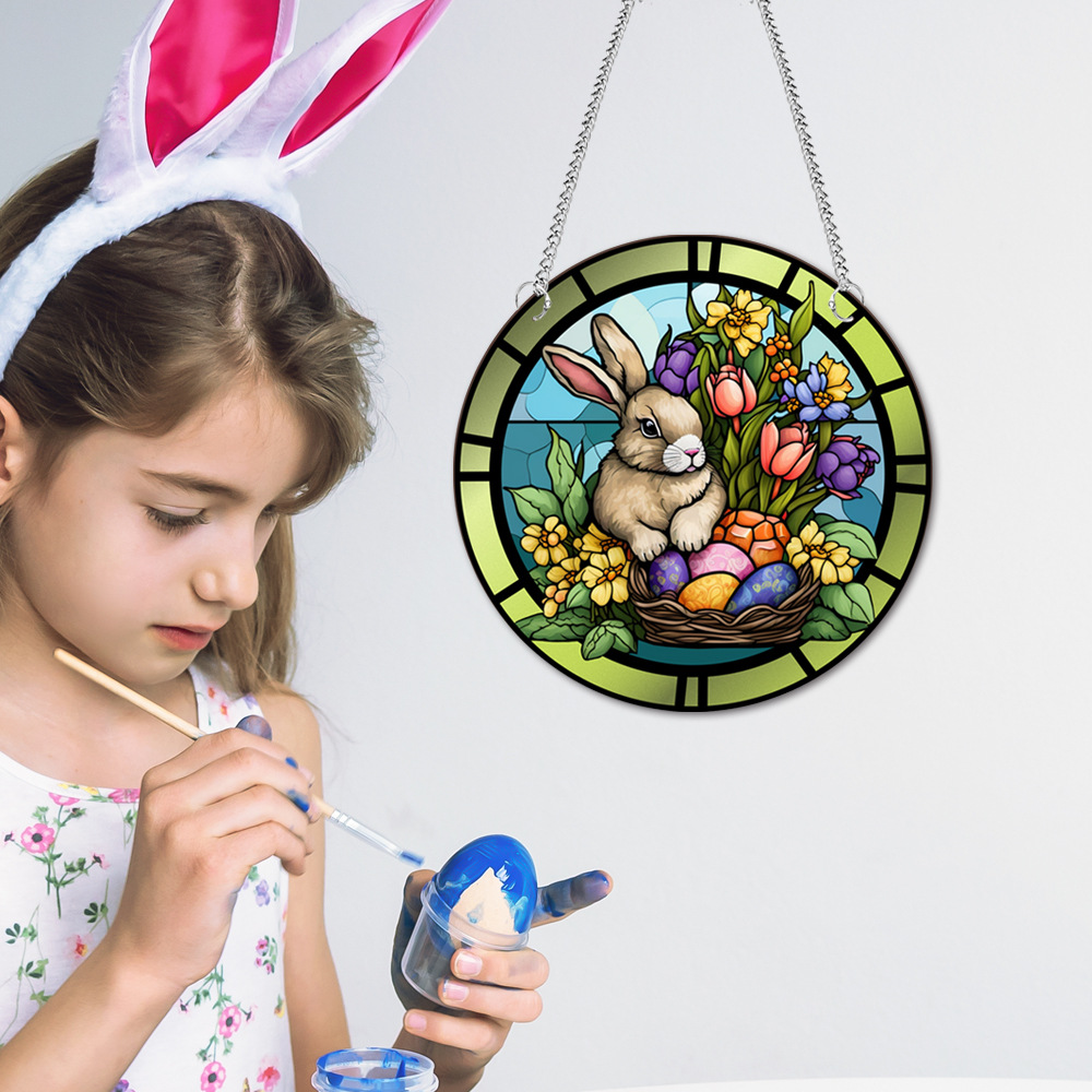 95g Weight pendant Home Textiles & Decor Type Acrylic Material Easter Festival Rabbit Pattern Casual, Elegant, Classical Style Easter Casual Elegant Classical Rabbit Arylic Party Supplies Decorations 5
