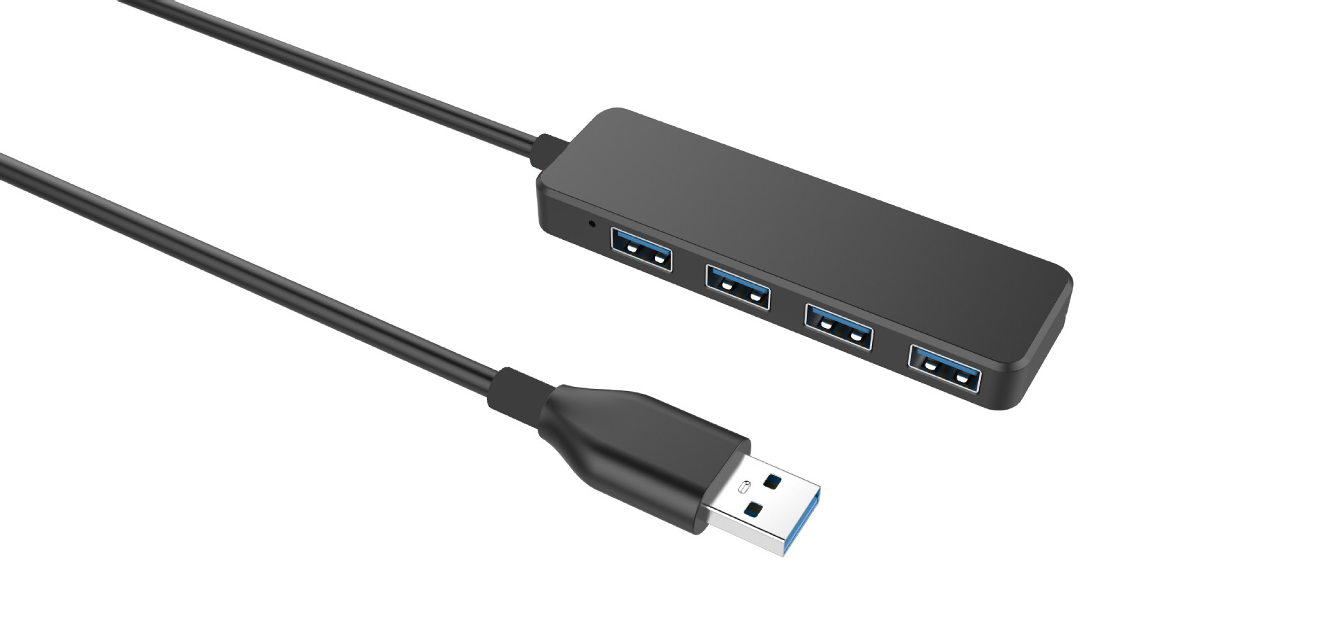 USBHUB One-Pull Quadsplitter Tipo-CUSB - Hub de extensión Negro Multi-Interfaz Multifunción