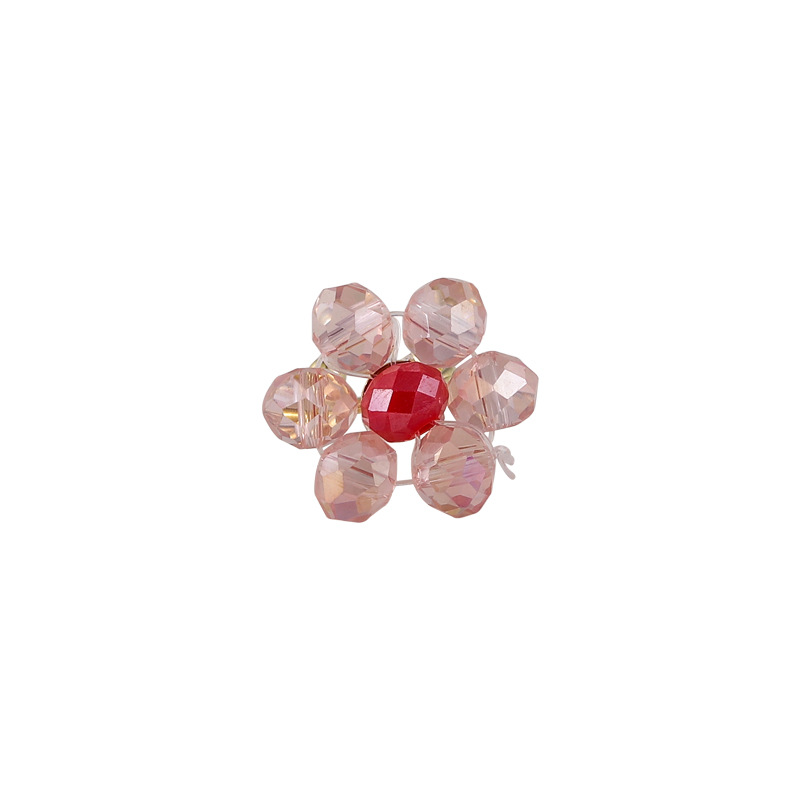 Vente En Gros Bijoux Mode Couleur Cristal Fleur Clip D&#39;oreille Nihaojewelry display picture 4