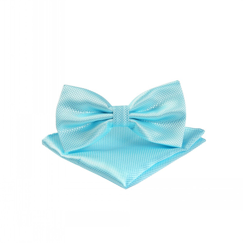 Nuevo color sólido moda simple vestido arco e-commerce fiesta boda color sólido cuadros finos pajarita pañuelo traje