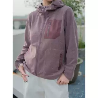 秋季新款女汉麻索罗娜连帽百搭质感简约休闲长袖帽衫外套FSY61231