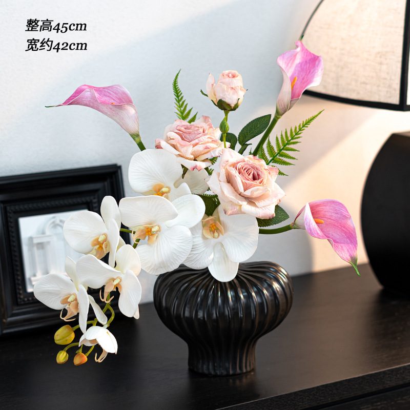 メーカー卸売デザイン胡蝶蘭造花花束リビングルームの装飾品造花装飾花テーブルフラワーアレンジメント|undefined