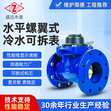 厂家批发可拆家用水表干式磁传铸铁壳铜封机械DN40-200法兰连接