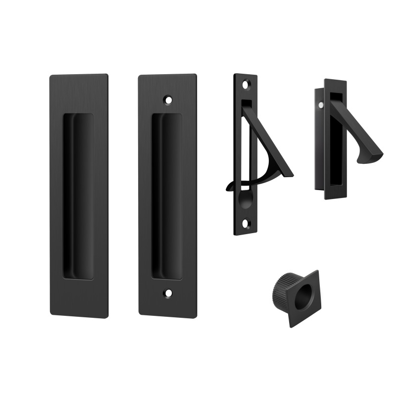 Presione el mango de la puerta de bolsillo enlazada cerradura accesorios de hardware puerta deslizante cerradura corredera puerta escondida perno de puerta invisible image 4