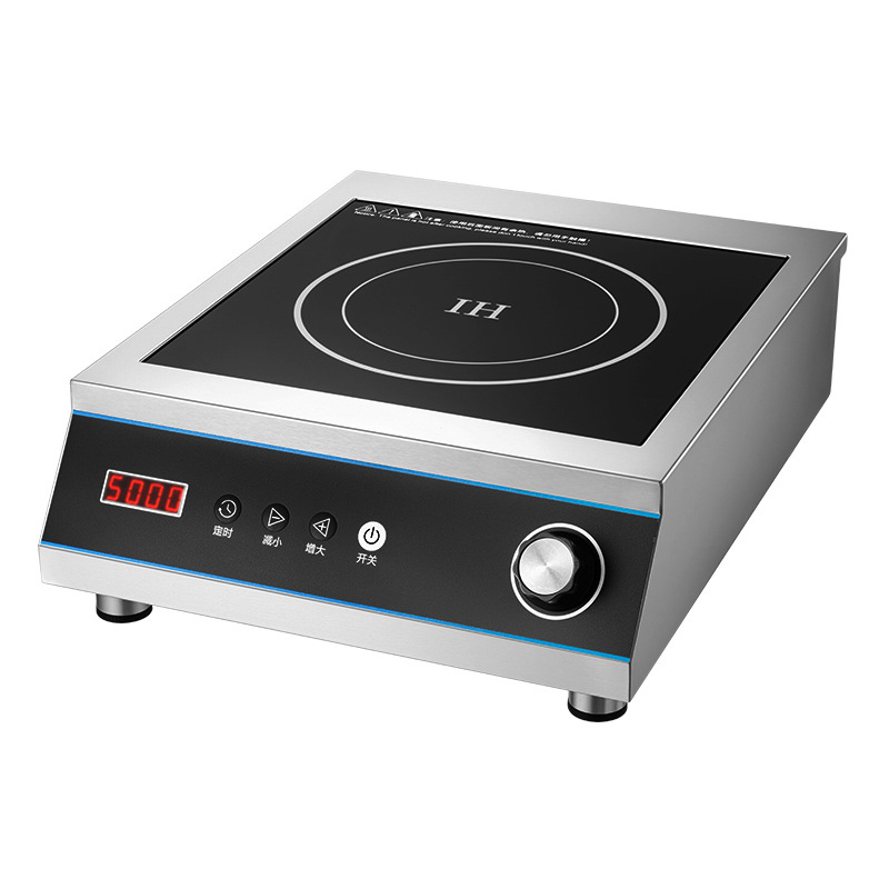 Comercio exterior transfronterizo nuevo tipo de estufa electromagnética doméstica de fuego fuerte conjunto completo con caldera de alta potencia cóncava horno de batería de cocina