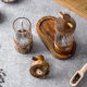 Acacia wood manual black pepper grinder transparent acrylic pepper jar adjustable thickness pepper seasoning bottle