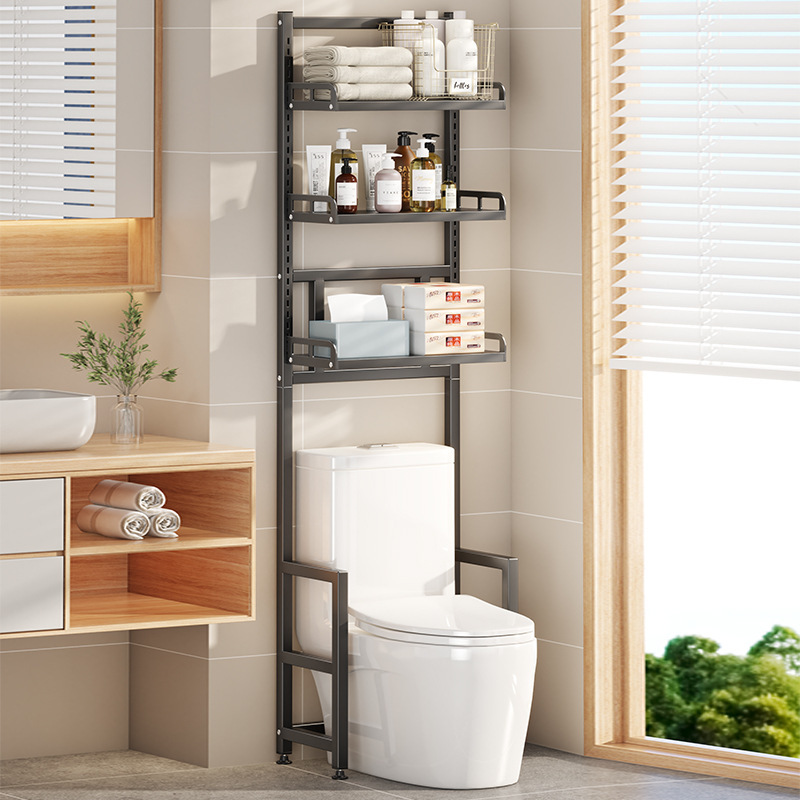トイレの上にトイレ、トイレ、ドラム洗濯機ラック、トイレ棚、浴室床置き収納ラック|undefined