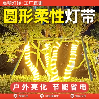 绕树木灯带led灯条220v双面圆形户外防水工程超亮绿化庭院氛围灯