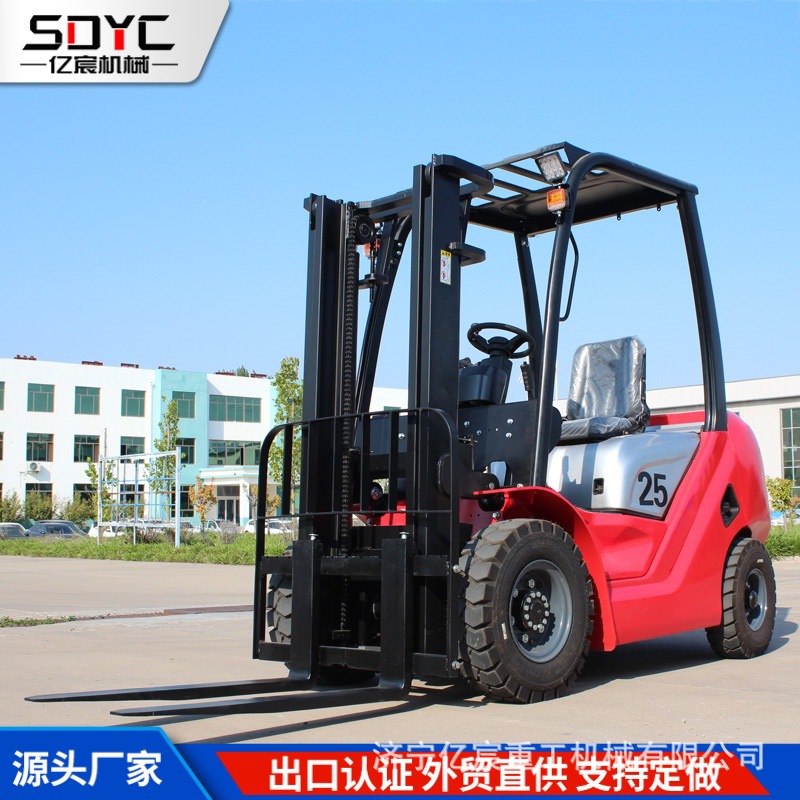 跨境柴油叉车农场装卸2吨搬运液压升降4吨座驾货物搬运越野叉车