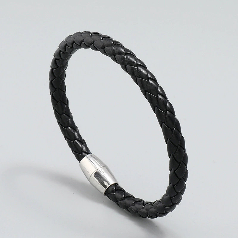 Модный плетеный кожаный браслет, AliExpress, простой и элегантный дизайн, для импорта
