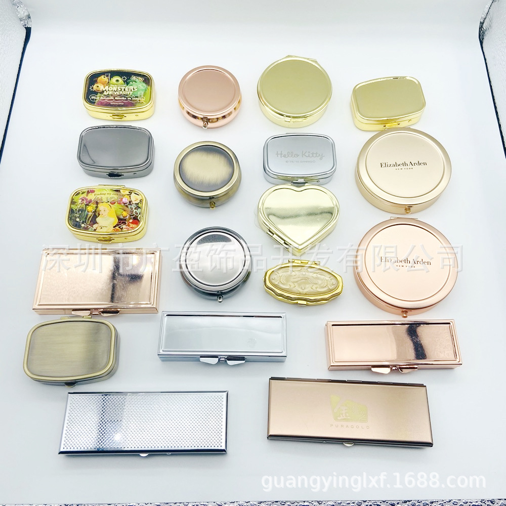 厂家促销高端日式金属药盒塑料盒 圆形PP首饰收纳盒批发 淘宝赠品