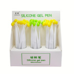 卡通文具创意硅胶薰衣草爱心豆芽蜗牛学生黑色签字摇摇乐中性笔