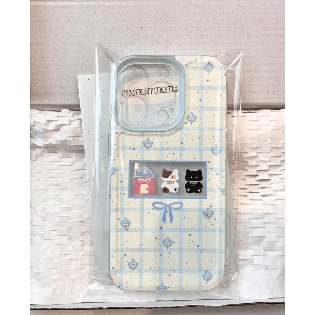 Blue Plaid Cat for Apple iPhone Huawei MATE Glory VIVO Xiaomi Red Rice OPPO Phone Case/