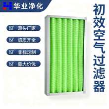 初效折叠式空气过滤器G3G4镀锌框铝框中央空调新风机组过滤网板框