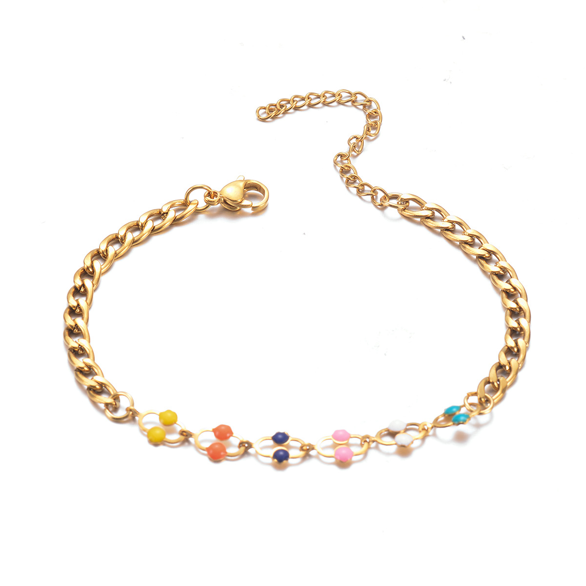 1 Piece Quantity Casual, Daily Occasion Cute Heart Shape 304 Stainless Steel Bracelets In Bulk
