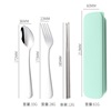 Handheld tableware stainless steel, set, spoon, fork, chopsticks, Birthday gift, 3 piece set