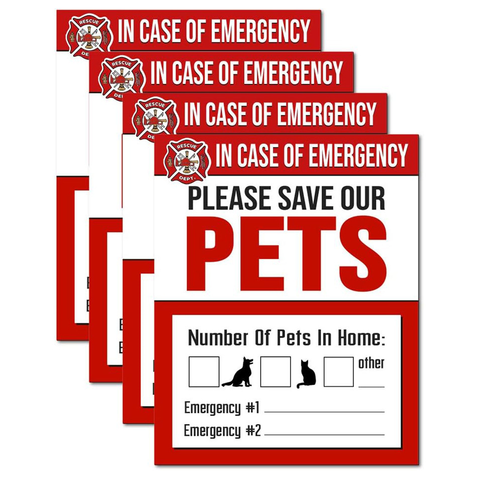 Amazon Pet Rescue Stickers Fire Safety Window Stickers Rescue Our Pet Stickers