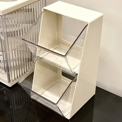 ティーバッグ収納ボックスオフィスティールームデスクトップコーヒーカプセル収納ラックバーインスタント透明収納ラック