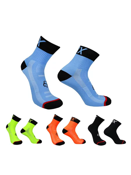Two-Tone Letter-Style Cycling Socks, Short-Tube Elastic Compression Cycling Socks, Men's and Women's Outdoor Mountain Bike Sports Socks