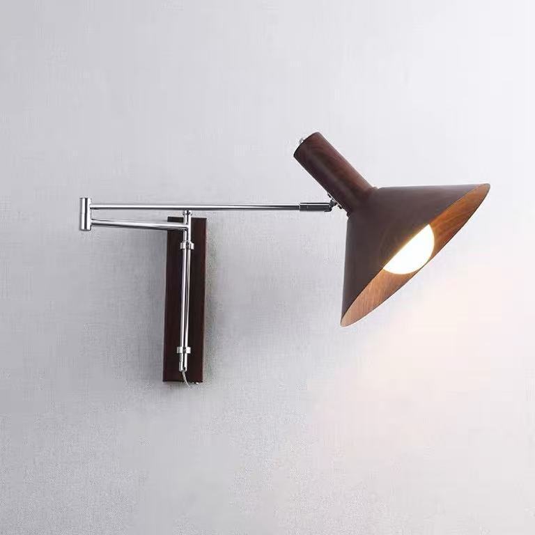 Bedroom Bedside Lamp Swing Arm Wall Lamp Retro Bauhaus Wiring-Free Telescopic Folding Plug-In Study Lamp Wall Lamp Bedroom Bedside Lamp Swing Arm Wall Lamp Retro Bauhaus Wiring-Free Telescopic Folding Plug-In Study Lamp Wall Lamp
