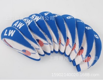 Juego de palos Juego de gorra digital Juego de accesorios de práctica Golfheadcover Juego de hierros Juego de palos de golf con bandera nacional