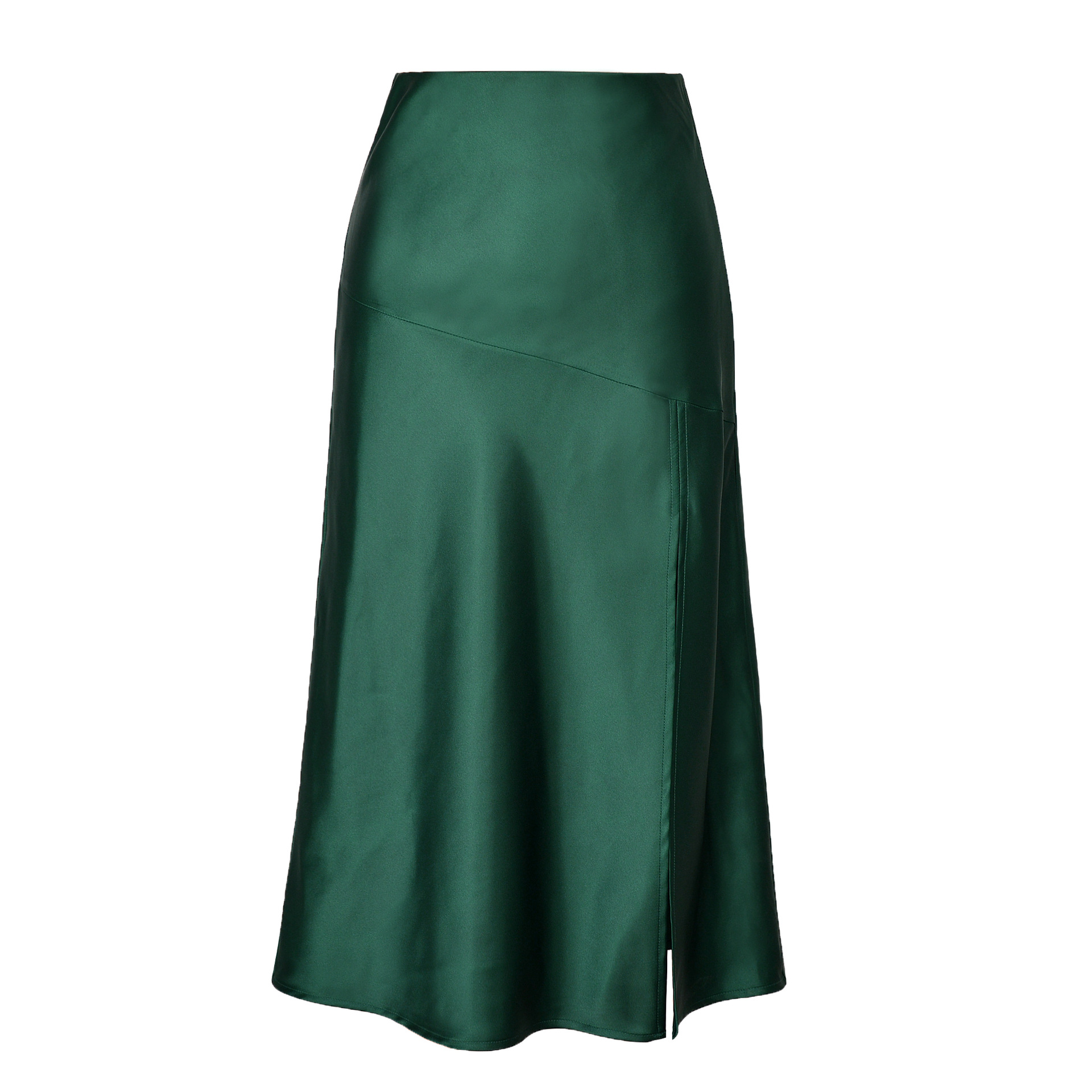 Sommer Frühling Retro Einfarbig Elasthan Polyester Maxi Langes Kleid Röcke display picture 1