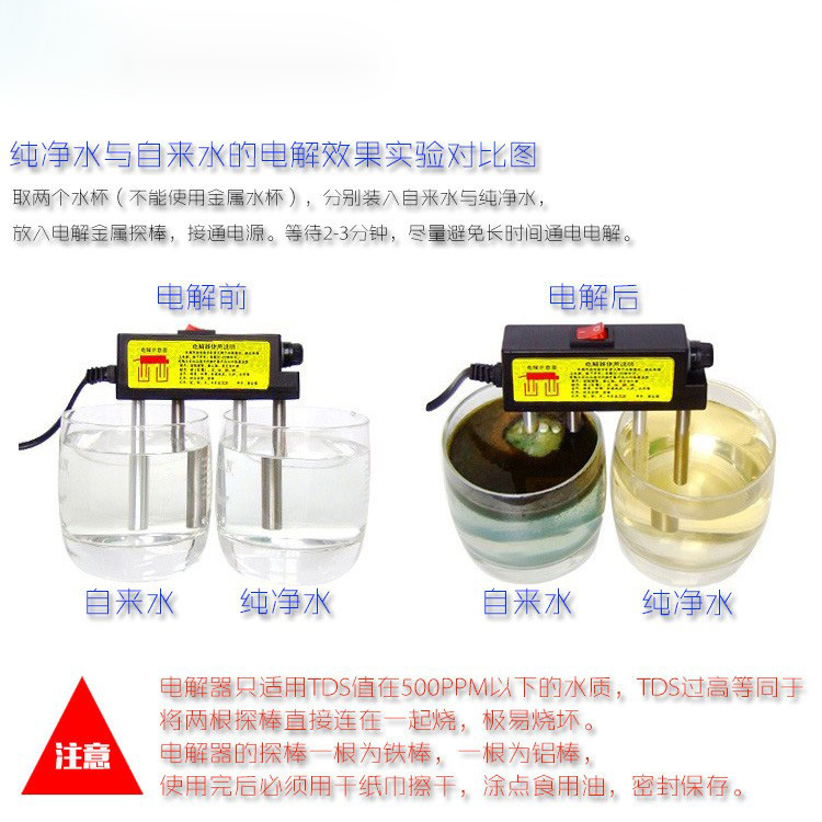 Nuevo instrumento electrolítico de alta calidad de fibra de vidrio Analizador de calidad del agua de cuatro patas dispositivo electrolítico de calidad del agua