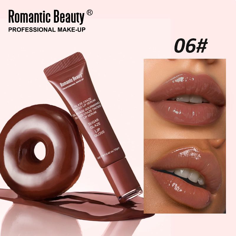Lápiz labial explosivo transfronterizo, aceite de labios coloreado, brillo de labios, agua hidratante para labios, crema hidratante para labios ligera y brillante, personalización OEM