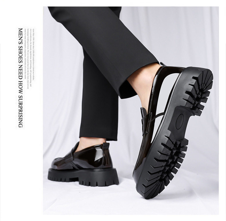 Bốt Martin nam cổ thấp mũi tròn độn đế, phong cách Anh Quốc casual, thoáng khí, chống trượt — Màu nâu, màu đen chi tiết 16
