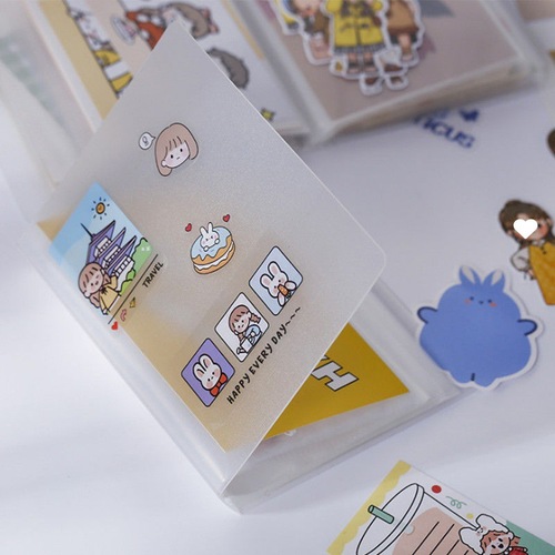 Organ Bag Folder Handbook Sticker Storage Book 3-inch 56 Collection A6 Large Capacity 240 Card Slots Bills and Business Cards