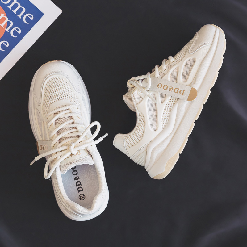 Dámske športové biele topánky ddoo Forrest Gump Daddy Shoes, nové jarné a jesenné topánky z roku 2024_voghion.com