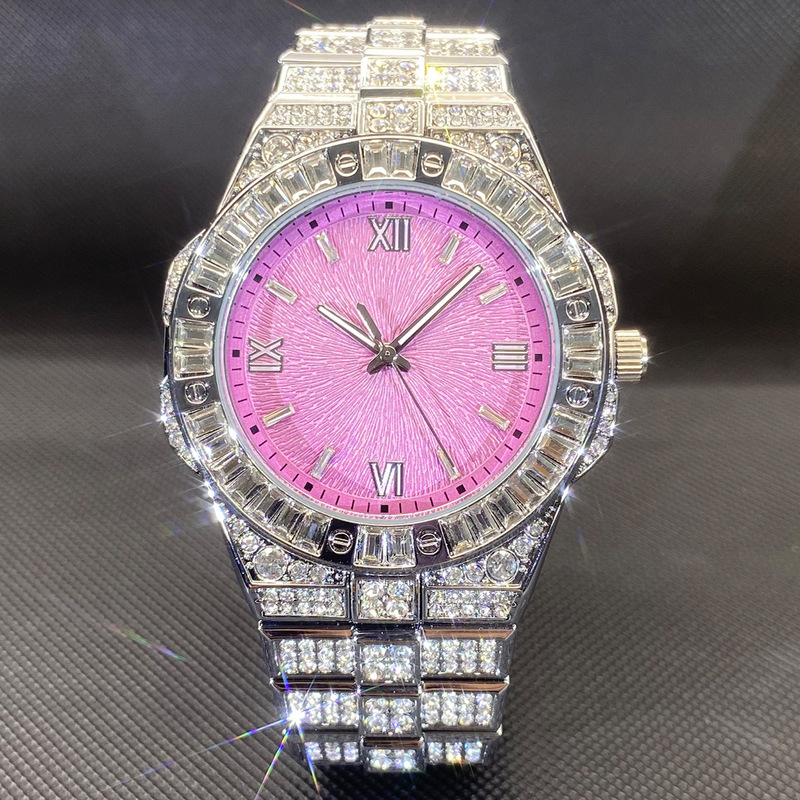New Product Cross-Border Live Streaming Supply High-Quality Gorgeous and Fashionable Ins-Style Party Full Diamond Men's and Women's Quartz Watches New Product Cross-Border Live Streaming Supply High-Quality Gorgeous and Fashionable Ins-Style Party Full Diamond Men's and Women's Quartz Watches