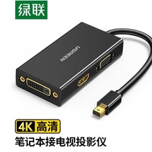 MD114绿联（UGREEN）Mini DP转HDMI VGA DVI三合一转换器线20417