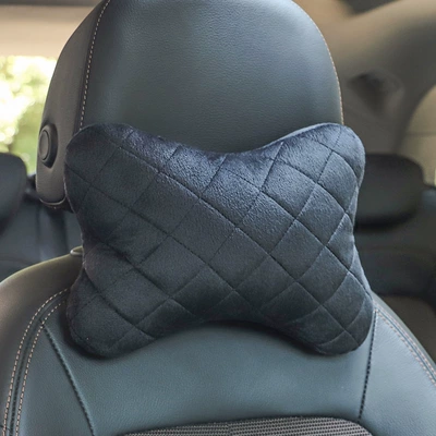 Car Pillow, Neck Pillow, Car Headrest, Plush Quilted Embroidered Car Seat Pillow, Car Cervical Pillow, Car Supplies (Headrest) - plush-quilted-headrest-single-pack