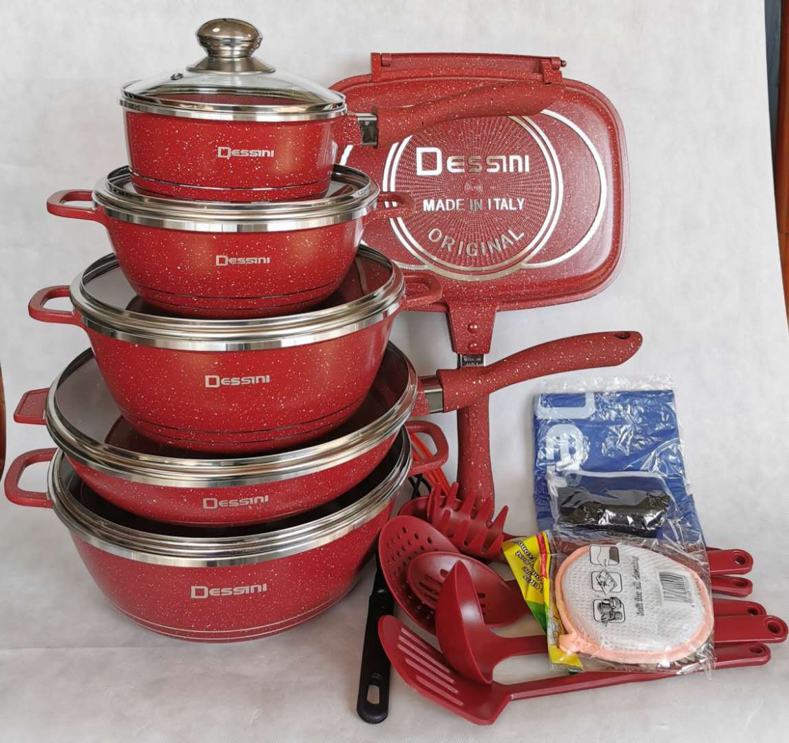 Dessini 23-piece pot set non-stick medic...