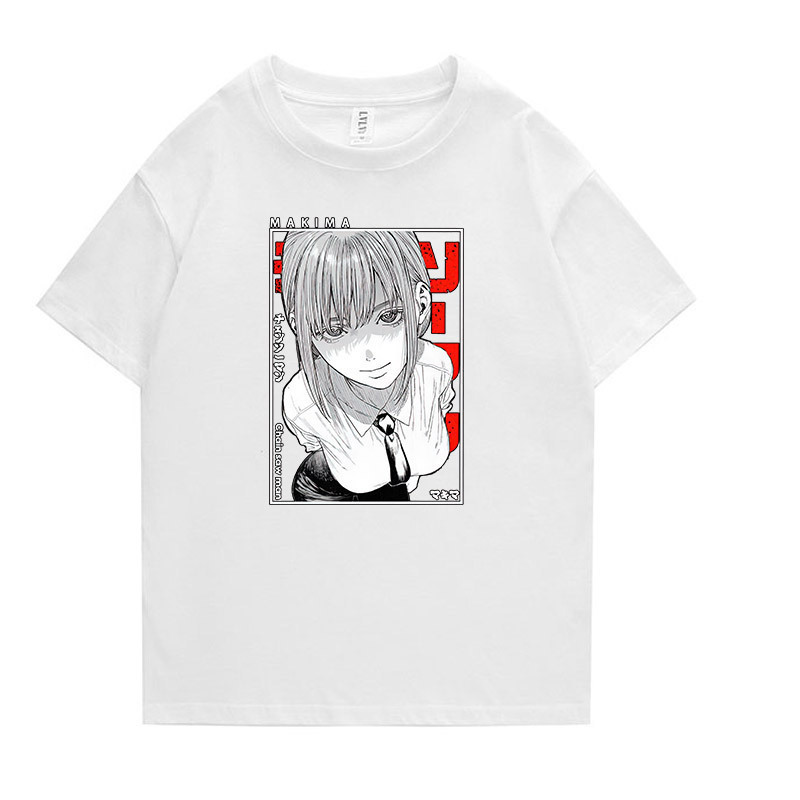 Cross-Border Chainsaw Japanese Anime Amazon Aineime T-Shirt Man Maimai Short-Sleeved Men's and Women's Man Chainsaw