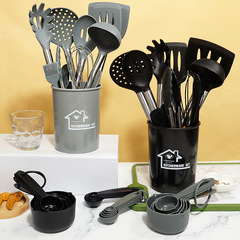 Cross-border silicone spatula and soup spoon set of 33 pieces food grade non-stick pan silicone spatula household silicone kitchenware set wholesale