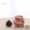 Creative flowerpot, small ceramics, plant lamp flower-shaped, handmade, hand painting