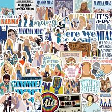 50张歌舞剧电影妈妈咪呀贴纸行李箱滑板车笔记本吉他水杯防水贴画