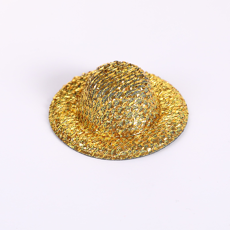 5,8 cm de lentejuelas gruesas, gorras redondas, gorras de bar de baile, horquillas, gorras de fieltro, gorras desnudas, accesorios de bricolaje image 8