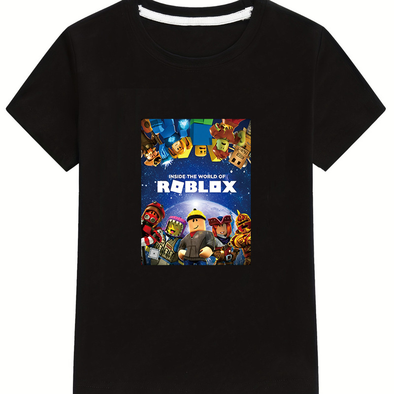 Foreign trade children's clothing cross-border new cartoon ROBLOX round neck fashion cartoon short sleeve T-shirt manufacturers wholesale