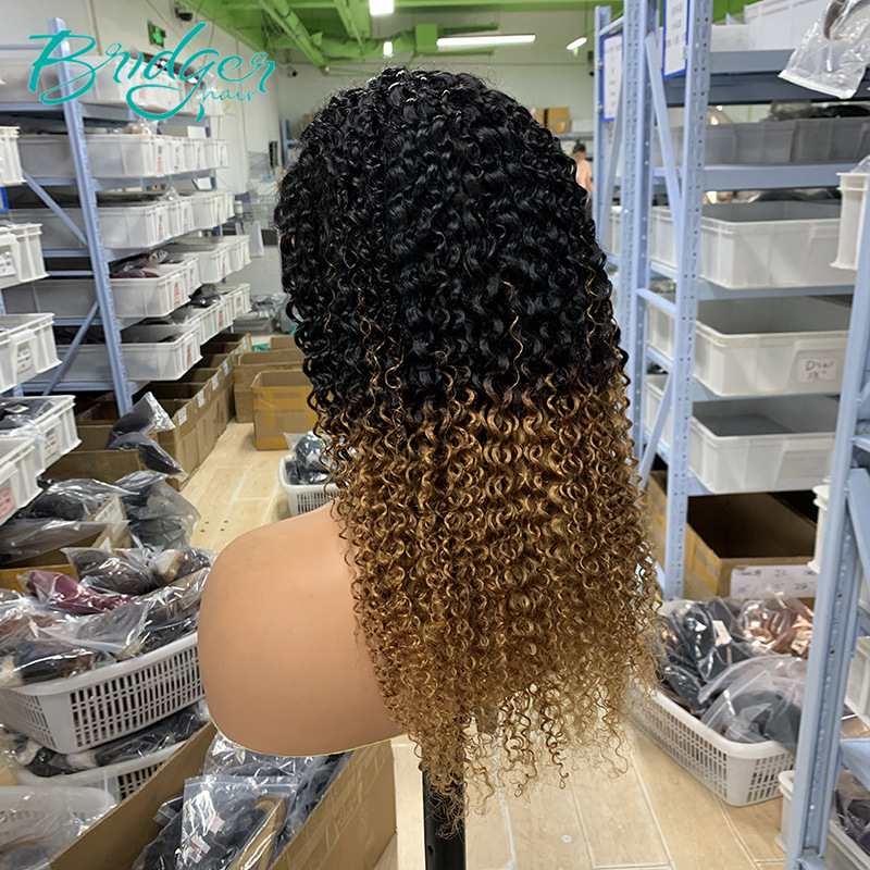 13*4 stitching lace frontal real hair T1b/30 new Human Hair wigs_voghion.com