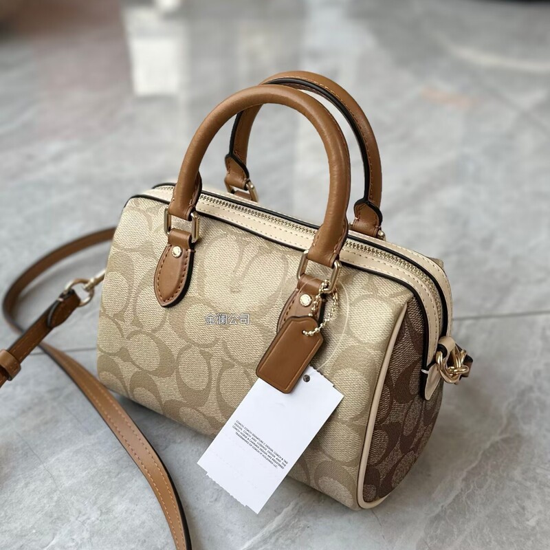 2025 New Vintage Floral Mini Boston Women's Bag, Fashionable Shoulder Crossbody Handbag Pillow Bag