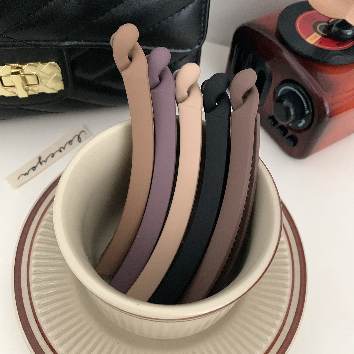 Simple Cross-Border Frosted Banana Clip Ponytail Hairpin for Women with Small Hair Volume on the Back of the Head Vertical Hairpin Clip Headwear Wholesale