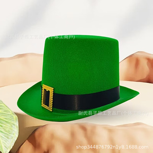 Cross Border Amazon Irish Festival Green Lincoln Hat Halloween Carnival New Holiday Party High Hat