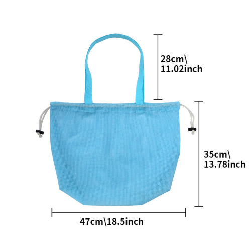 JIT Amazon drawstring beach toy seashell storage net bag hand-held beach seaside party travel drawstring bag